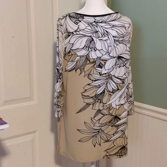 Susan Graver Floral Long Sleeve Tunic Shirt Medium - Picture 7 of 10